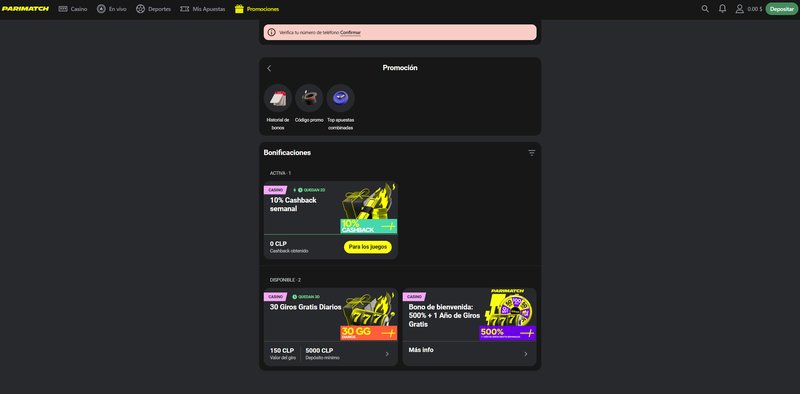 Explora parimatch bono